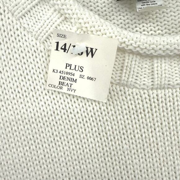 Fashion Bug NWT VTG Y2K Short Sleeve Chunky Knit Tunic Sweater Women Size 14-16 - Picture 4 of 6